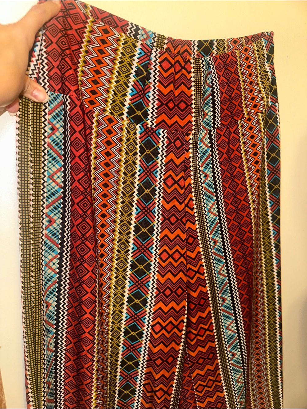 WinWin Red Multi-Stripe Wide-Leg Pants L-XL - Picture 2 of 8